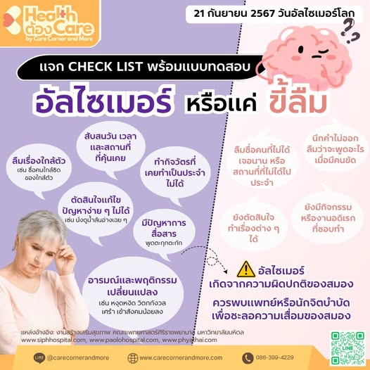 มาเช็คกันดีกว่า! อัลไซเมอร์หรือแค่ขี้ลืม?